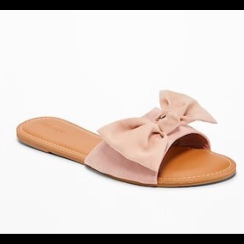 Sueded Bow Tie Sandals